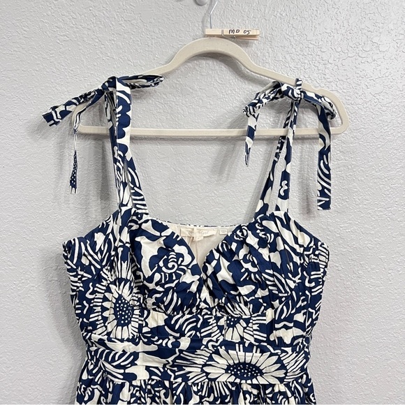 Anthropologie Forever that girl blue white floral dress in size medium - Picture 5 of 15